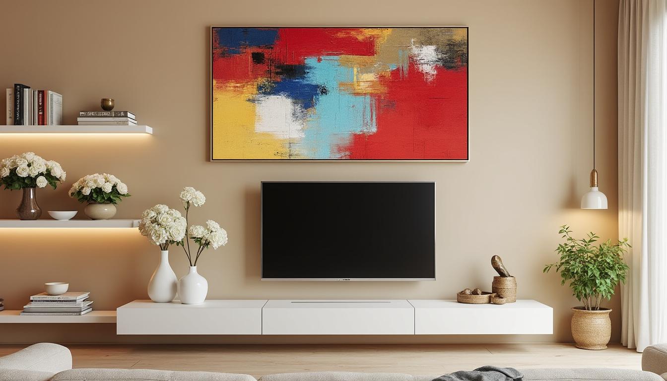 découvrez des idées inspirantes pour la décoration au-dessus de la télévision afin d'éviter l'effet vide. aménagez votre espace avec style grâce à des étagères, des tableaux, des plantes et bien plus encore, pour un rendu harmonieux et accueillant.