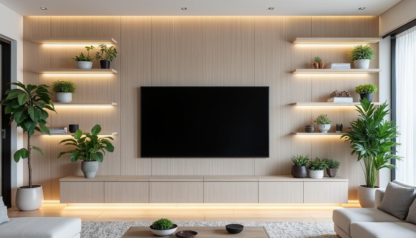 découvrez des idées créatives et tendance pour décorer l'espace au-dessus de votre télévision. évitez l'effet vide grâce à des œuvres d'art, des étagères murales ou des éléments décoratifs qui apportent du style et de la personnalité à votre salon.