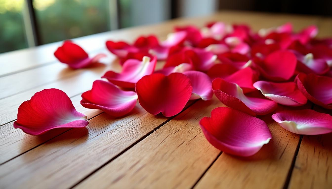 découvrez des idées créatives et charmantes pour utiliser des pétales de rose dans votre décoration romantique. que ce soit pour un dîner aux chandelles, un mariage, ou une soirée spéciale, transformez votre espace avec des touches florales élégantes qui enchanteront vos invités.