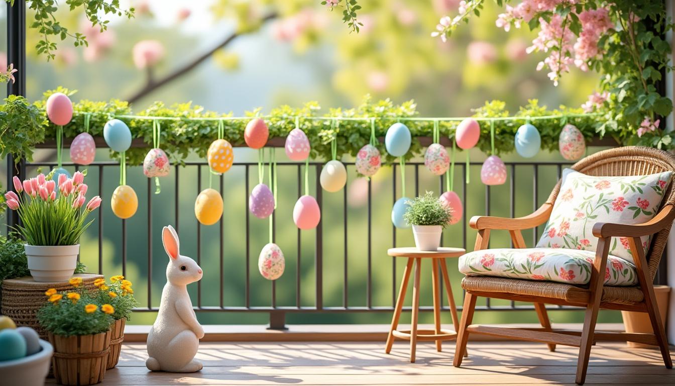 apprenez à fabriquer des décorations de pâques simples pour le balcon: idées diy, matériaux faciles, étapes rapides et astuces pour petits espaces.